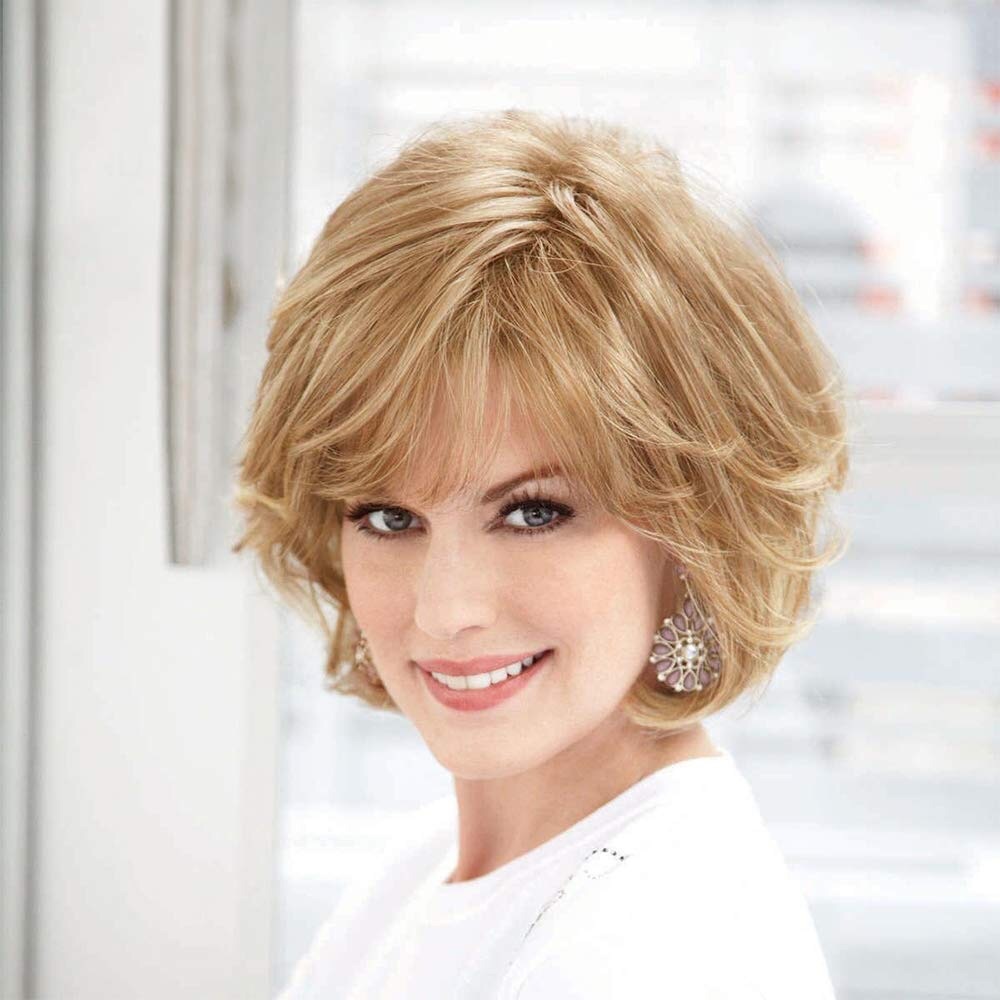 NWT Emmor Blonde Wig for Women Mixed Synthetic Fiber Layered Wig With Side Part